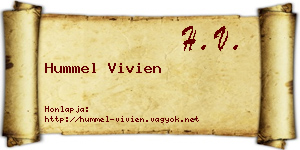 Hummel Vivien névjegykártya